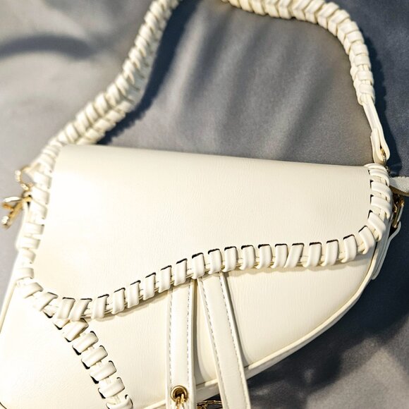 SALE!! Versatile handbag with Whipstitch Detail and Gold Charm - Picture 6 of 6